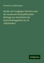 Friedrich von Bärenbach: Herder als Vorgänger Darwin's und der modernen Naturphilosohie: Beitrage zur Geschichte der Entwickelungslehre im 18. Jahrhundert, Buch