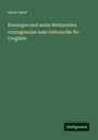 Oscar Diruf: Kissingen und seine Heilquellen vorzugsweise zum Gebrauche für Curgäste, Buch