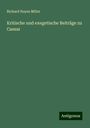 Richard Hayes Miller: Kritische und exegetische Beiträge zu Caesar, Buch