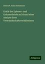 Heinrich Julius Holtzmann: Kritik der Epheser- und Kolosserbriefe auf Grund einer Analyse ihres Verwandtschaftsverhältnisses, Buch