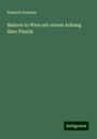 Emerich Ranzoni: Malerei in Wien mit einem Anhang über Plastik, Buch