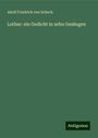 Adolf Friedrich Von Schack: Lothar: ein Gedicht in zehn Gesängen, Buch