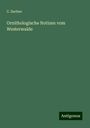 C. Sachse: Ornithologische Notizen vom Westerwalde, Buch