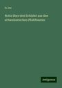 H. Dor: Notiz über drei Schädel aus den schweizerischen Pfahlbauten, Buch