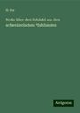 H. Dor: Notiz über drei Schädel aus den schweizerischen Pfahlbauten, Buch