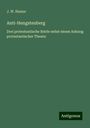 J. W. Hanne: Anti-Hengstenberg, Buch