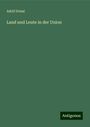 Adolf Donai: Land und Leute in der Union, Buch