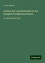 C. Von Salviati: Annalen der Landwirthschaft in den Königlich Preußischen Staaten, Buch