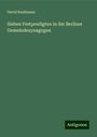 David Kaufmann: Sieben Festpredigten in der Berliner Gemeindesynagogen, Buch