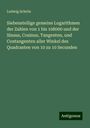 Ludwig Schrön: Siebenstellige gemeine Logarithmen der Zahlen von 1 bis 108000 und der Sinsus, Cosinus, Tangenten, und Contangenten aller Winkel des Quadranten von 10 zu 10 Secunden, Buch