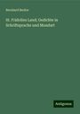 Bernhard Becker: St. Fridolins Land; Gedichte in Schriftsprache und Mundart, Buch