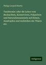 Philipp Leopold Martin: Taxidermie: oder die Lehre vom Beobachten, Konserviren, Präpariren und Naturaliensammeln auf Reisen, Ausstopfen und Aufstellen der Thiere etc., Buch