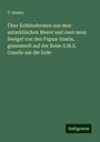 T. Studer: Über Echinodermen aus dem antarktischen Meere und zwei neue Seeigel von den Papua-Inseln, gesammelt auf der Reise S.M.S. Gazelle um die Erde, Buch