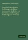 Johann Heinrich Robert Göppert: Ueber die Folgen äusserer Verletzungen der Bäume insbesondere der Eichen und Obstbäume: ein Beitrag zur Morphologie der Gewächse, Buch