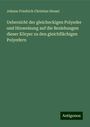 Johann Friedrich Christian Hessel: Uebersicht der gleicheckigen Polyeder und Hinweisung auf die Beziehungen dieser Körper zu den gleichflächigen Polyedern, Buch