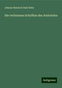 Johann Heinrich Emil Heitz: Die verlorenen Schriften des Aristoteles, Buch