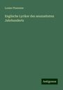 Louise Ploennies: Englische Lyriker des neunzehnten Jahrhunderts, Buch