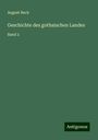 August Beck: Geschichte des gothaischen Landes, Buch