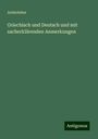 Aristoteles: Griechisch und Deutsch und mit sacherklärenden Anmerkungen, Buch