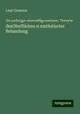 Luigi Cremona: Grundzüge einer allgemeinen Theorie der Oberflächen in synthetischer Behandlung, Buch