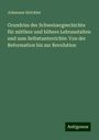 Johannes Strickler: Grundriss der Schweizergeschichte für mittlere und höhere Lehranstalten und zum Selbstunterrichte: Von der Reformation bis zur Revolution, Buch