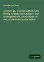 Julius Leopold Pasig: Johannes VI., Bischof von Meißen: ein Beitrag zur sächsischen Kirchen- und Landesgeschichte, insbesondere zur Geschichte des Hochstifts Meißen, Buch