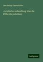 Otto Philipp Zaunschliffer: Juristische Abhandlung über die Flöhe (de pulicibus), Buch