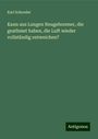 Karl Schoeder: Kann aus Lungen Neugeborener, die geathmet haben, die Luft wieder vollständig entweichen?, Buch