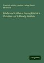 Friedrich Schiller: Briefe von Schiller an Herzog Friedrich Christian von Schleswig-Holstein, Buch