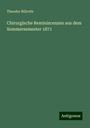 Theodor Billroth: Chirurgische Reminiscenzen aus dem Sommersemester 1871, Buch