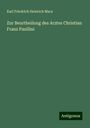 Karl Friedrich Heinrich Marx: Zur Beurtheilung des Arztes Christian Franz Paullini, Buch