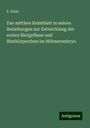 E. Klein: Das mittlere Keimblatt in seinen Beziehungen zur Entwicklung der ersten Blutgefässe und Blutkörperchen im Hühnerembryo, Buch