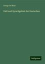 Georg Von Mayr: Zahl und Sprachgebiet der Deutschen, Buch