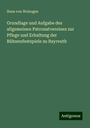 Hans Von Wolzogen: Grundlage und Aufgabe des allgemeinen Patronatvereines zur Pflege und Erhaltung der Bühnenfestspiele zu Bayreuth, Buch