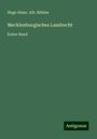 Hugo Heinr. Alb. Böhlau: Mecklenburgisches Landrecht, Buch