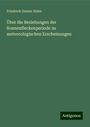 Friedrich Gustav Hahn: Über die Beziehungen der Sonnenfleckenperiode zu meteorologischen Erscheinungen, Buch