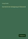 Georg Prazák: Das Recht der Enteignung in Österreich, Buch