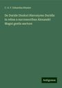 C. G. F. Eduardus Rössler: De Duride Diodori Hieronymo Duridis in rebus a successoribus Alexandri Magni gestis auctore, Buch