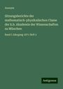 Anonym: Sitzungsberichte der mathematisch-physikalischen Classe der k.b. Akademie der Wissenschaften zu München, Buch