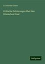 D. Octavius Clason: Kritische Erörterungen über den Römischen Staat, Buch