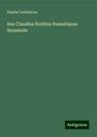 Itasius Lemniacus: Des Claudius Rutilius Namatianus Heimkehr, Buch