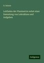 H. Balsam: Leitfaden der Planimetrie nebst einer Sammlung von Lehrsätzen und Aufgaben, Buch