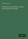 Adolf Silberstein: Dichtkunst des Aristoteles: Versuch eines Systems der "Poetik", Buch