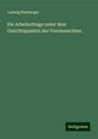 Ludwig Bamberger: Die Arbeiterfrage unter dem Gesichtspunkte des Vereinsrechtes, Buch