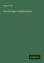 August Fick: Die Göttinger Familiennamen, Buch