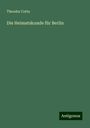 Theodor Cotta: Die Heimatskunde für Berlin, Buch