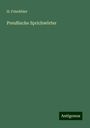 H. Frischbier: Preußische Sprichwörter, Buch