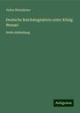 Julius Weizsäcker: Deutsche Reichstagsakten unter König Wenzel, Buch