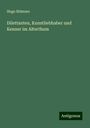 Hugo Blümner: Dilettanten, Kunstliebhaber und Kenner im Alterthum, Buch