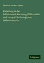 Heinrich Borchert Lübsen: Einleitung in die Infinitesimal-Rechnung (Differential- und Integral-Rechnung) zum Selbstunterricht, Buch